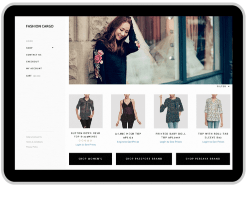 e-commerce website fashion cargo la